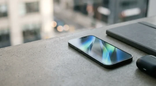 Modern smartphone with clean minimalist interface concept representing streamlined Android system performance