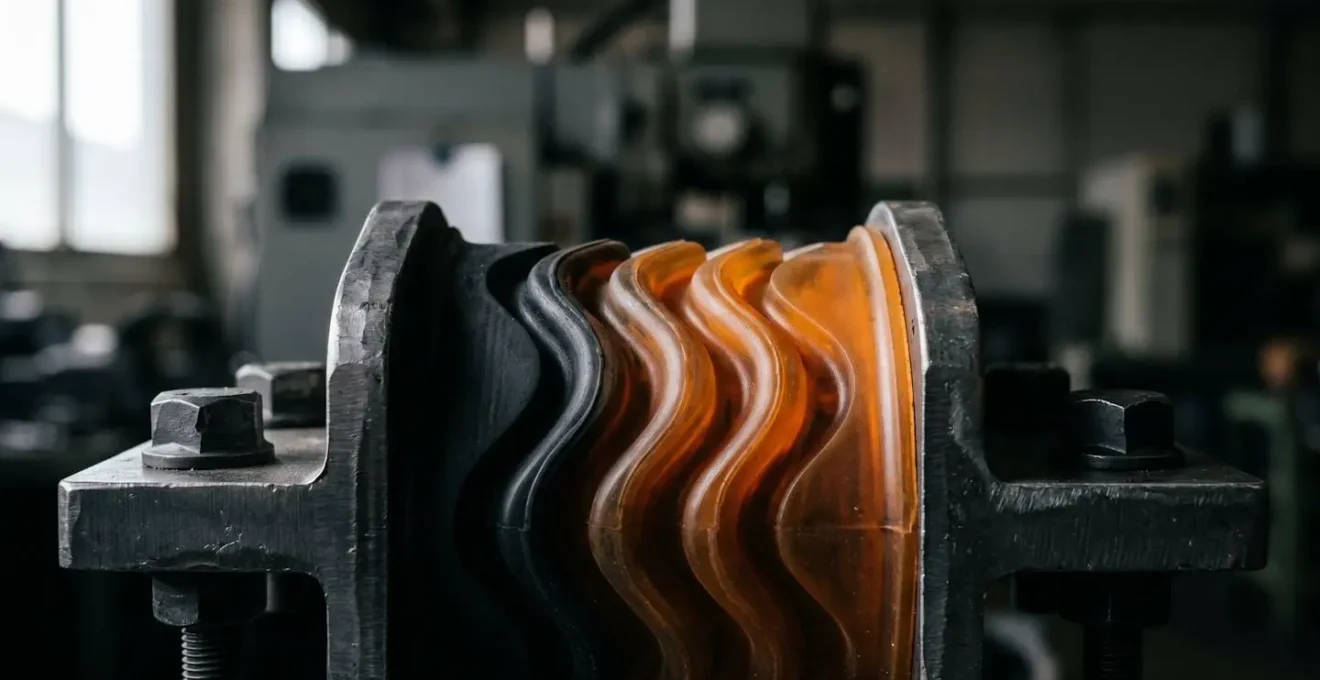 Detailed view of vibration dampening mechanism isolating smartphone from motorcycle vibrations