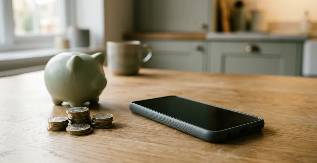 Budget smartphone with polymer shell symbolizing durability and long-term cost savings